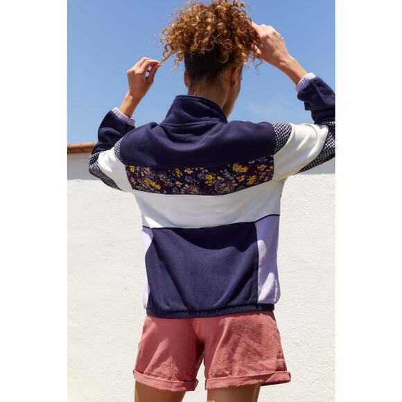 NWT Anthropologie Floral Colorblocked Track Jacket - Small - Picture 2 of 9